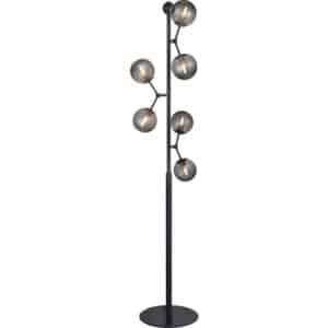 Halo Design Atom gulvlampe, røgfarvet