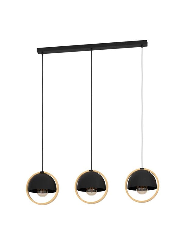 EGLO CALLOW LANGBORD E27 SORT/TRÆ FSC