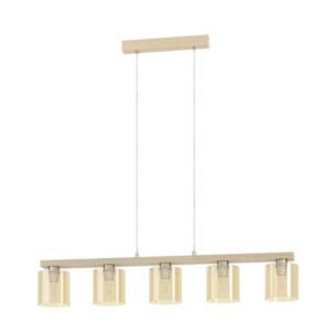 EGLO CASTRALVO LANGBORD E27 5L BS/TRÆ/AMBER