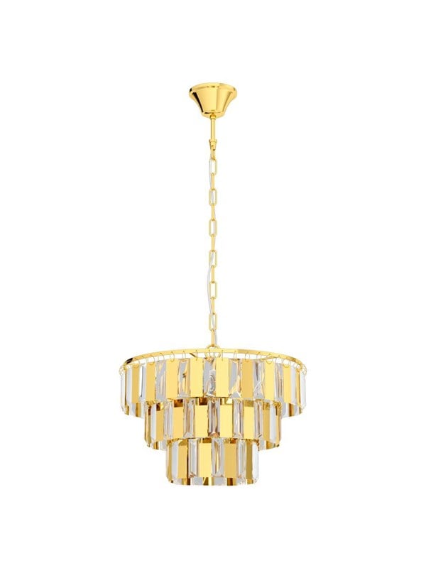 EGLO ERSEKA PENDEL 5L E14 MESSING/KRYSTAL