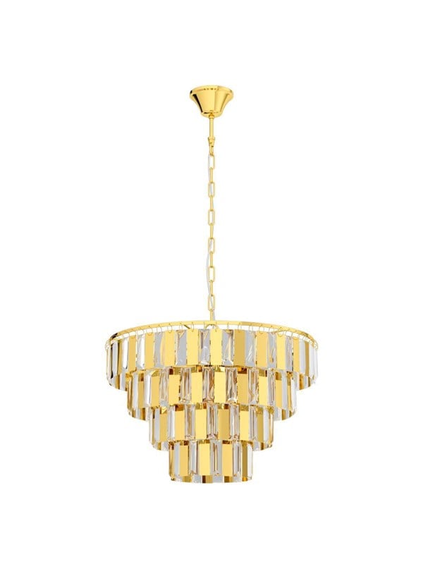 EGLO ERSEKA PENDEL 7L E14 MESSING/KRYSTAL