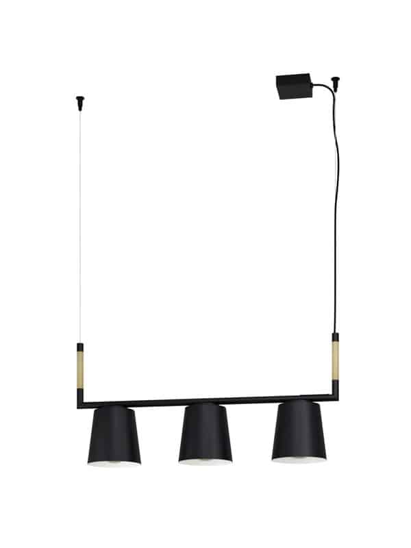 EGLO LACEY LANGBORD 3XE27 L780 SORT/CREME FSC