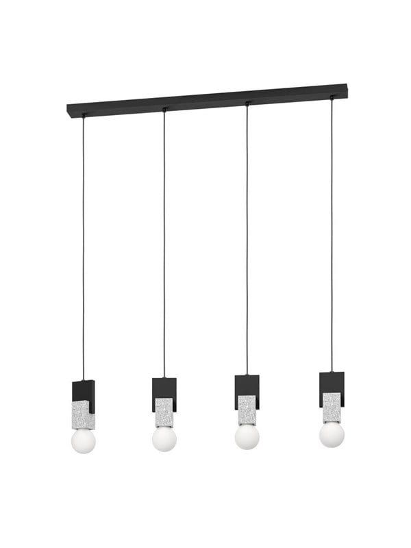 EGLO LOBATIA LANGBORD 3XE27 SORT/GRÅ